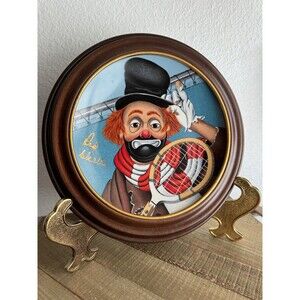 Anyone For Tennis? Signed Collector Plate Red Skelton Armstrong’s With Stand